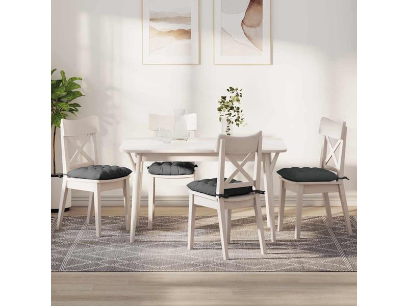  Lot de 4 coussins de siège, coussins décoratifs tissu gris foncé 40 x 40 x 6 cm cf60010  - Conforama B