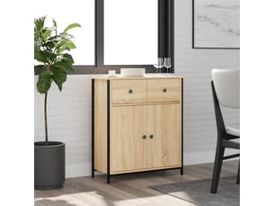Buffet cuisine, meuble de rangement, commode chêne sonoma 70x30x80 cm bois d'ingénierie shl6431