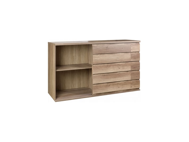  Ensemble romi chêne dab canyon – buffet 160 cm à 2 portes coulissantes et 3 miroirs 60x60 cm  - Conforama E