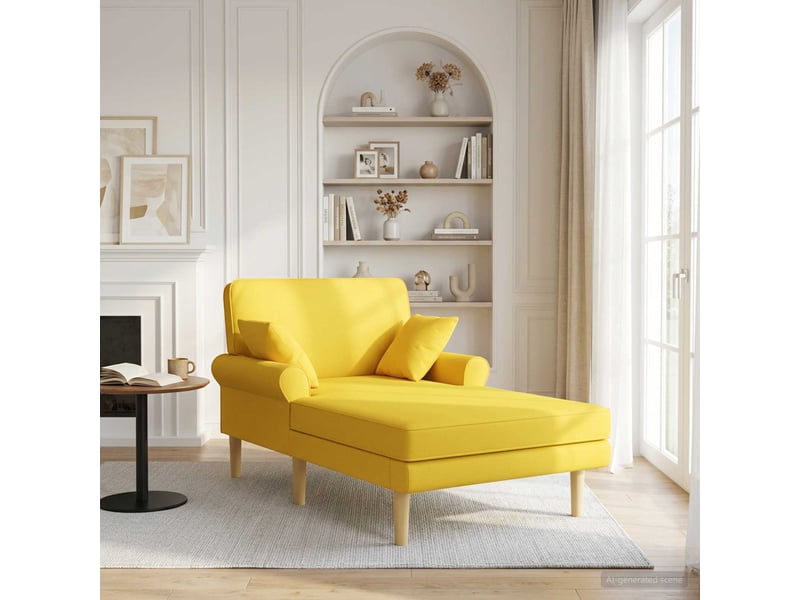  Vidaxl méridienne jaune clair tissu  - Conforama B