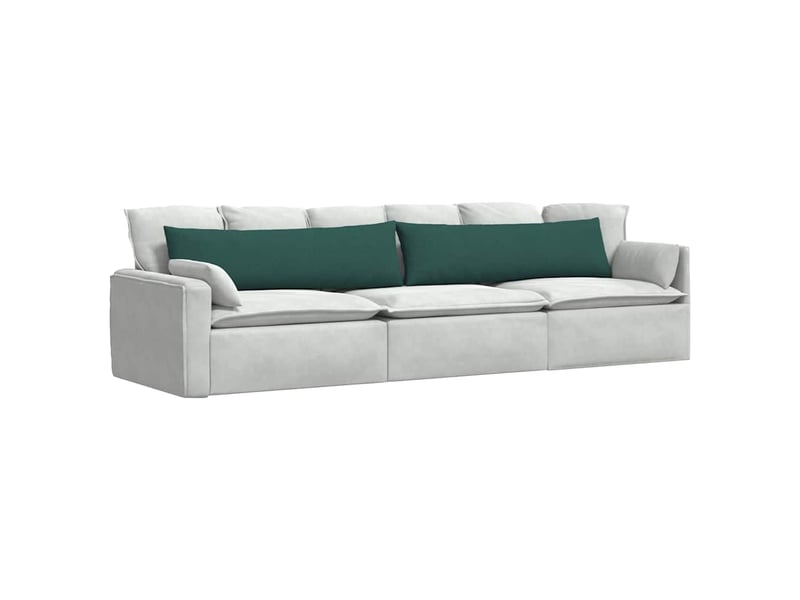  Lot de 2 coussins de canapé, coussins décoratifs tissu vert foncé 145 x 40 cm cf58983  - Conforama C
