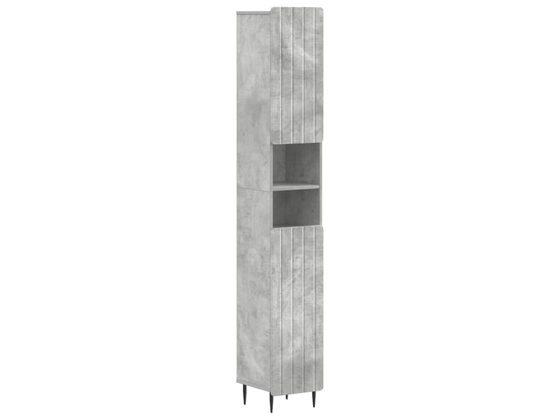 Colonne de salle de bain avec étagère ouverte zwolle gris béton - Conforama A