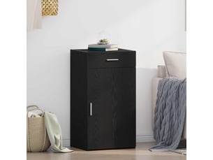 Buffet - bahut - meuble de rangement chêne noir 50 x 42,5 x 93 cm