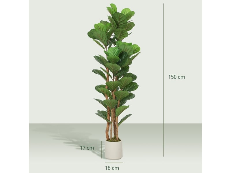  Arbre à figuiers artificiel avec 71 feuilles pour un vert naturel tout au long de l'année  - Conforama E