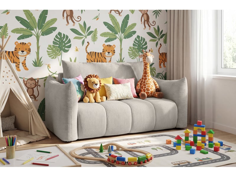 Canapé américain flo, avec fonction couchage, pour enfants, poso, gris clair (55) - Conforama B