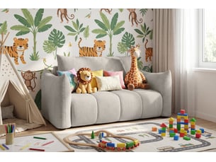 Canapé américain flo, avec fonction couchage, pour enfants, poso, gris clair (55)