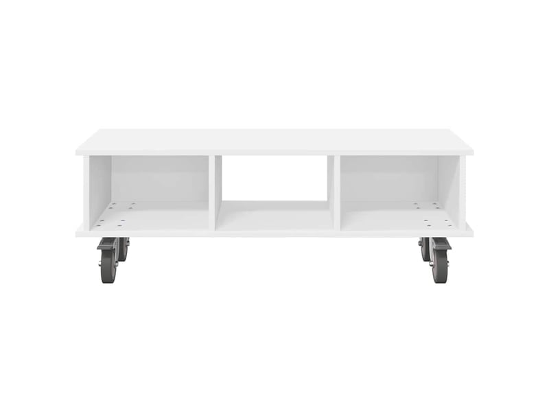  Meuble tv - banc tv - meuble de rangement 100 x 35 x 35 cm blanc bois d'ingénierie  - Conforama E