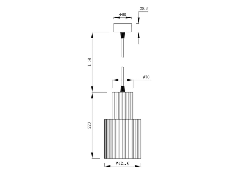  Suspension de plafond light prestige tokyo blanche 1 x e27 1 pc.  - Conforama E