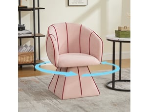 Fauteuil fixe pivotant  <strong>HAUSS SPOLE</strong> <strong></strong> Tissu rose vendu A l'unité