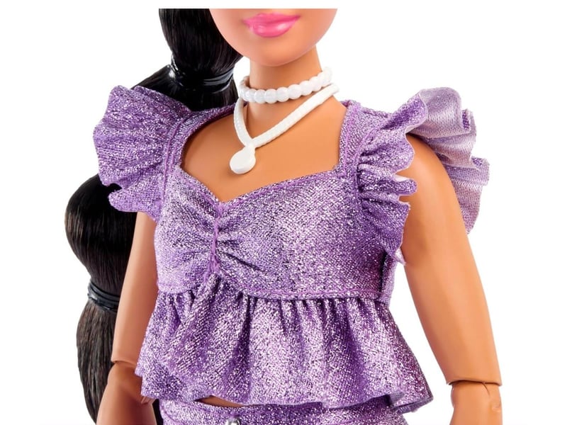  Poupée barbie mattel jfp43 deluxe style - tenue améthyste métallisée 194735303045 - Conforama B