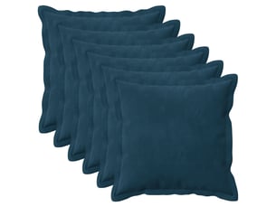 Lot de 6 coussins avec oreiller, coussins décoratifs houten bleu fløjl cf51236