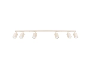 Plafonnier rayo 6l beige aluminium moderne 16.5x117x6cm