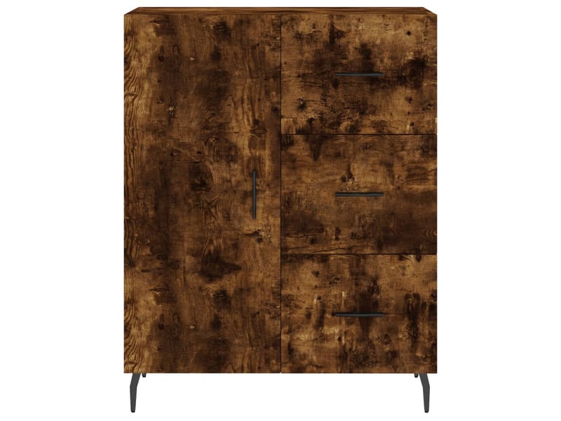  Buffet - bahut - meuble de rangement chêne fumé 69,5x34x90 cm bois d'ingénierie  - Conforama E