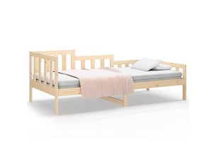 Lit simple 90x190 cm    coloris marron
