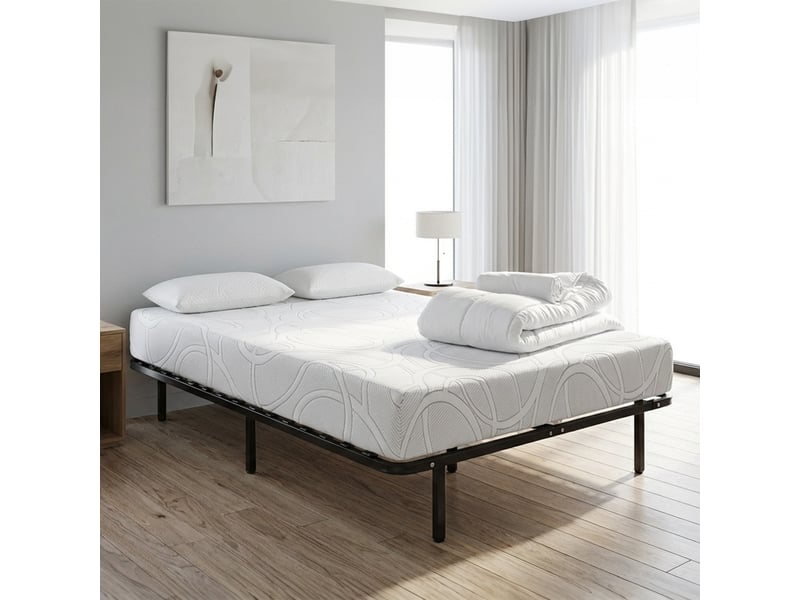  Prêt-à-dormir eupraxie avec cadre à lattes, couette, oreillers et protège-matelas140x200 4BC.SR.SK.K.1420 - Conforama B