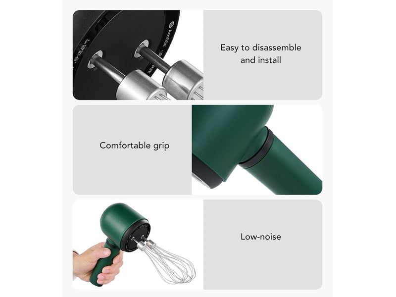  Batteur à main électrique sans fil, batteur à main en acier inoxydable rechargeable par usb 1200 mah, à œufs portatif avec 2 fouets no - Conforama D