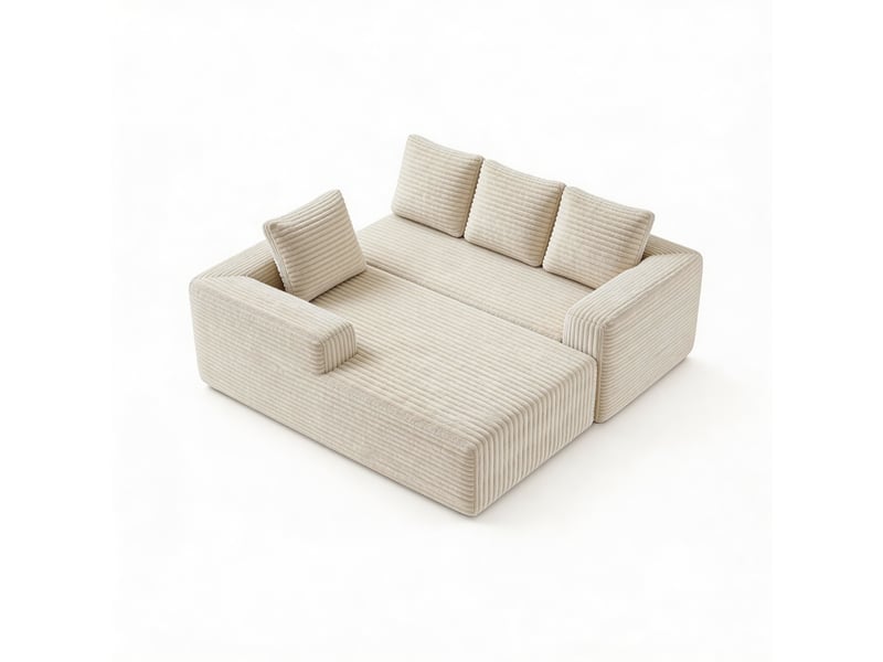 Canapé d'angle – canapé modulable, style cloud, assise profonde, pour intérieur, mobilier pour espace de vie - Conforama E