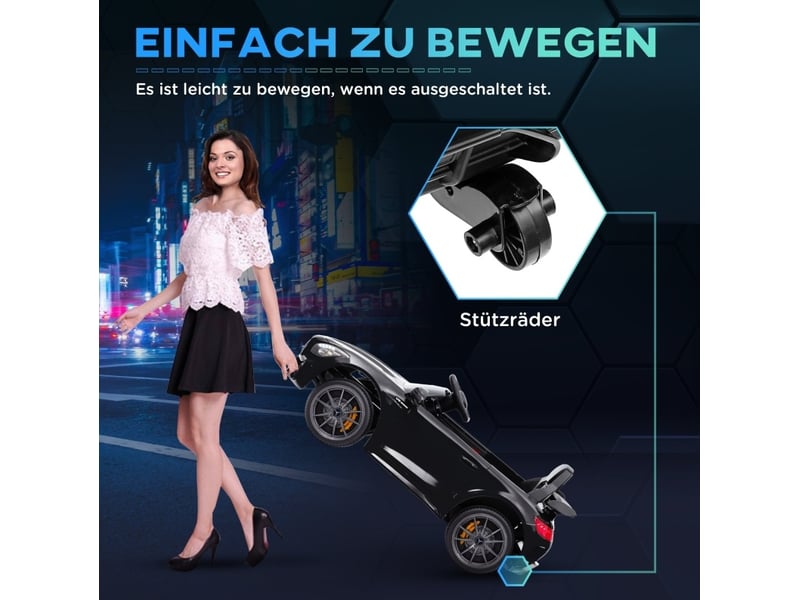  Voiture électrique enfant mercedes-benz amg gtr 108x67x46 cm avec télécommande noire  - Conforama E