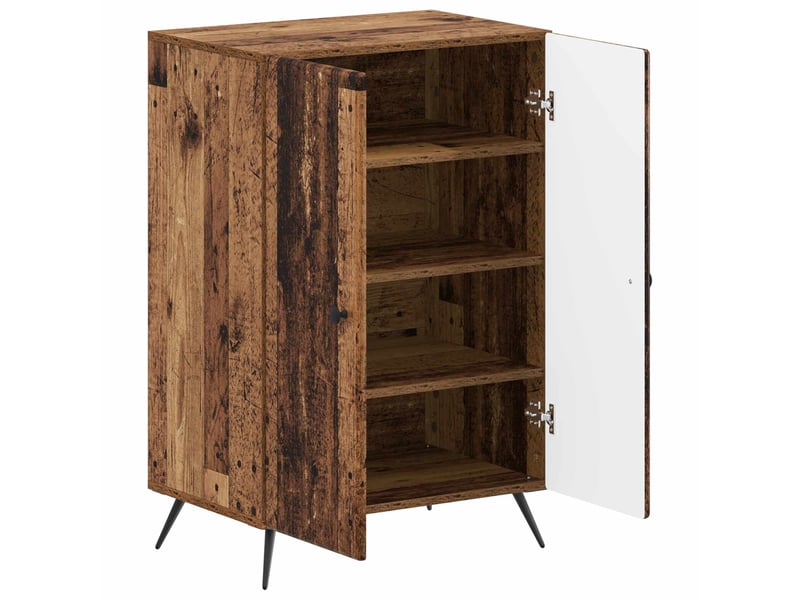  Meuble à chaussure, cabinet à chaussures breda 59,5x39,5x90 cm bois ancien  - Conforama C