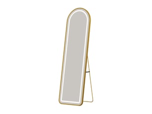 Miroir à fixer coloris doré <strong></strong> <strong></strong> - 150 cm x 40 cm