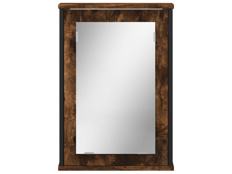  Armoire à miroir de salle de bain chêne fumé bois d’ingénierie shl5656  - Conforama D