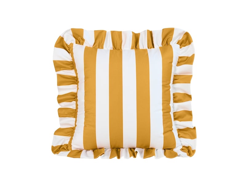  Housse de coussin carrée tendance – bordure à volants, motif rayé – design élégant et décoratif – parfait pour canapé, chambre et sofa – fermeture pratique-style 8  - Conforama A