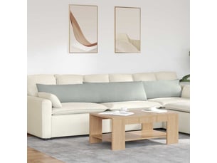 Lot de 2 coussins de canapé, coussins décoratifs gris clair 200 x 40 cm cf59062