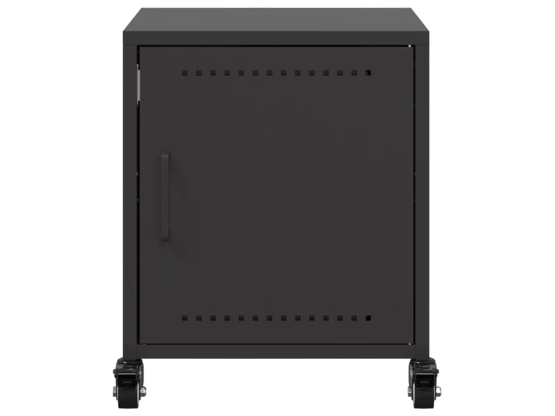  Lot de 2 tables de chevet - cabinet de chevet - table de nuit noir 36x39x43,5 cm acier  - Conforama E