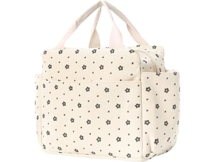 Velours côtelé sac isotherme repas femme, grande capacité sac lunch box, lunch bag isotherme avec de multiples poches, idéal pour le travail