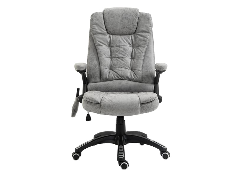  Fauteuil de bureau massant chauffant,68x72x110-120 cm,polyester,gris  - Conforama A