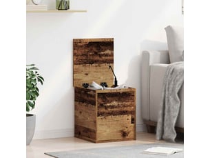Boîte de rangement, coffre de rangement bois ancien 40x42x46 cm