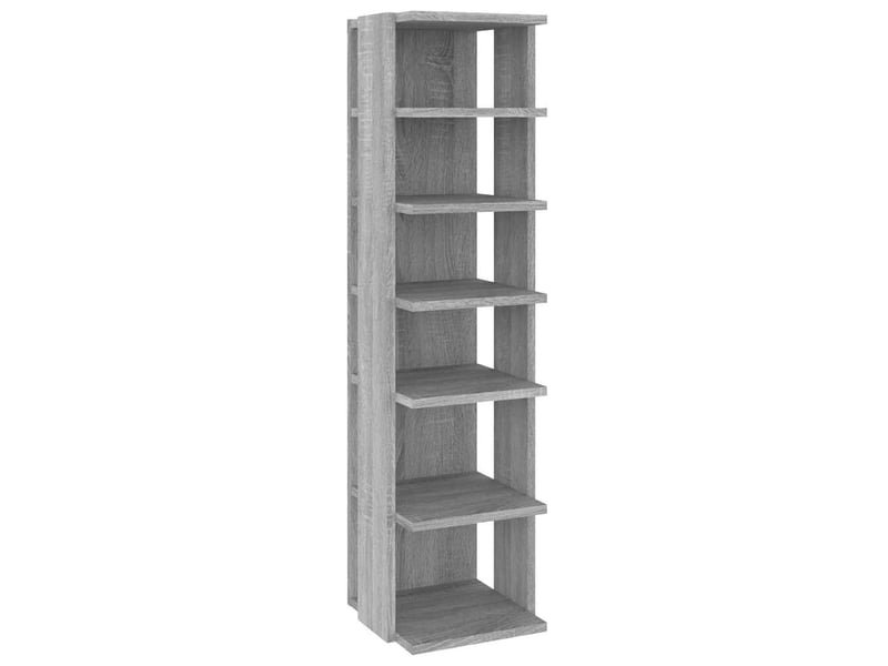  Meuble à chaussures, étagère à chaussures sonoma gris 27,5x27x102 cm bois ingénierie  - Conforama A
