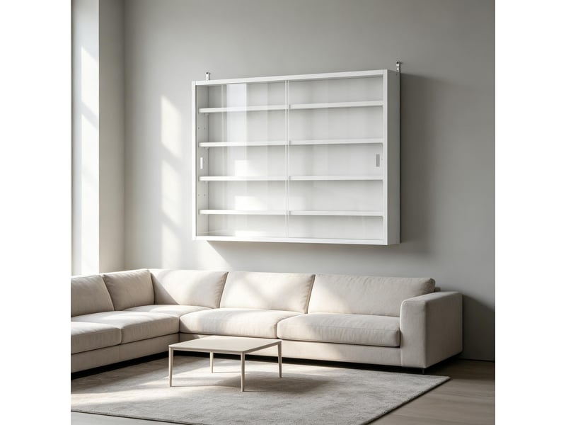  Vitrine murale moderne en verre pour objets de collection et décoration  - Conforama D