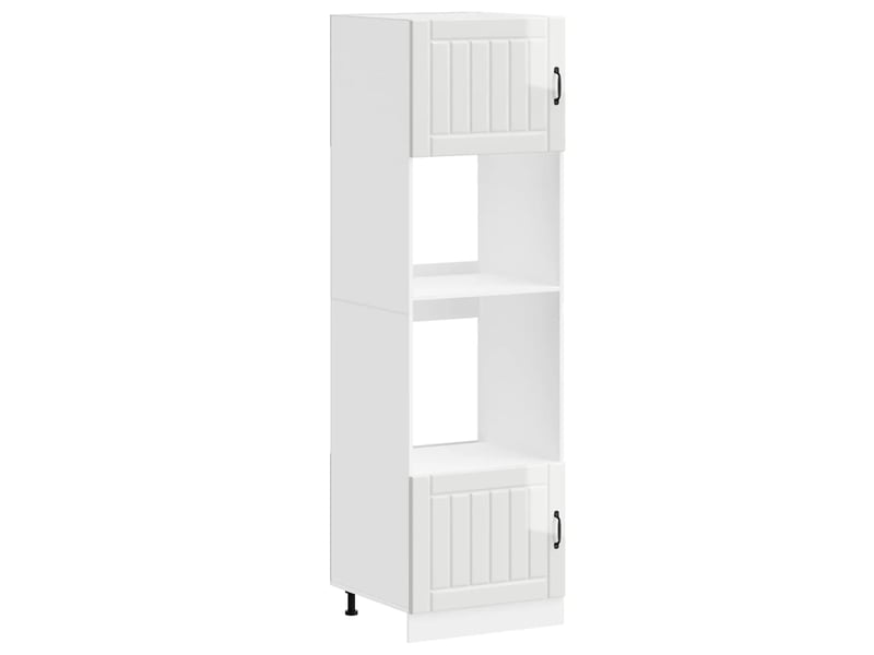  Meuble de rangement, armoires de four lucca bois d'ingénierie blanc brillant  - Conforama A