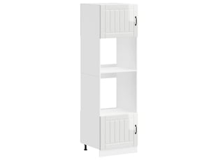 Meuble de rangement, armoires de four lucca bois d'ingénierie blanc brillant