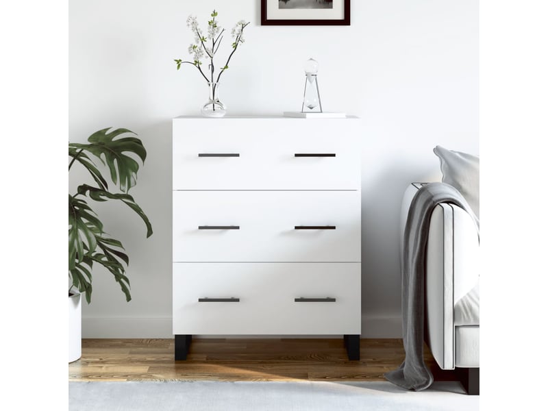  Buffet - bahut - meuble de rangement blanc 69,5x34x90 cm bois d'ingénierie  - Conforama B