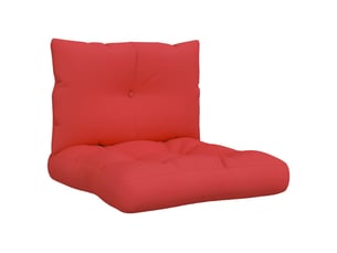 Lot de 2 coussins de palette, coussins de canapé rouge tissu cf59612