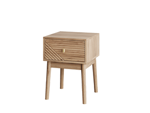 Table de chevet tcqpz lot de 2 40 x 40 x 55 cm 1 tiroir mdf et panneaux de particules chêne clair