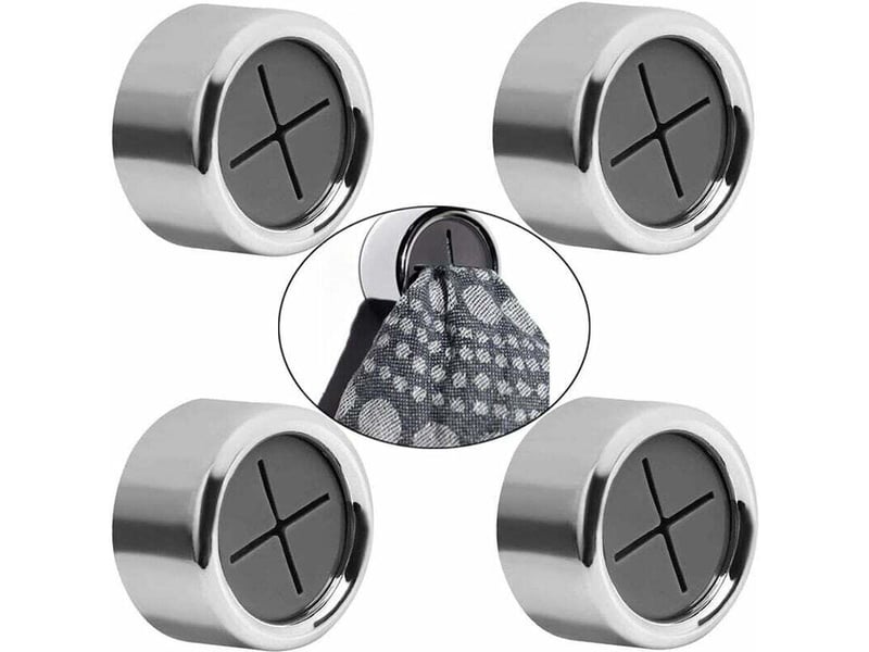  Lot 4 pinces à serviettes autoadhésives | porte-torchons sans perçage | fixation adhésive pour salle de bain &amp; cuisine  - Conforama A