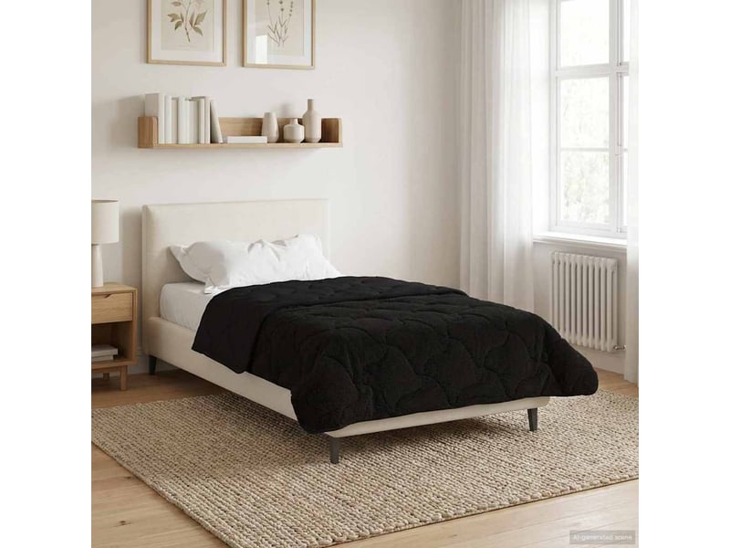  Duvet - couette complet toute l'année matelassé noir 135 x 200 cm  - Conforama B