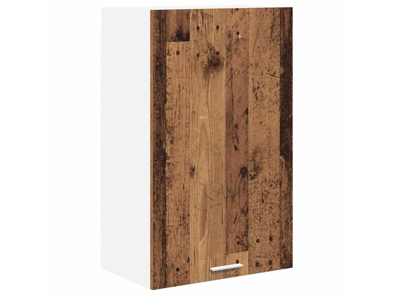  Meuble de rangement cuisine, armoire suspendue bois ancien et blanc 50x31x80cm  - Conforama A