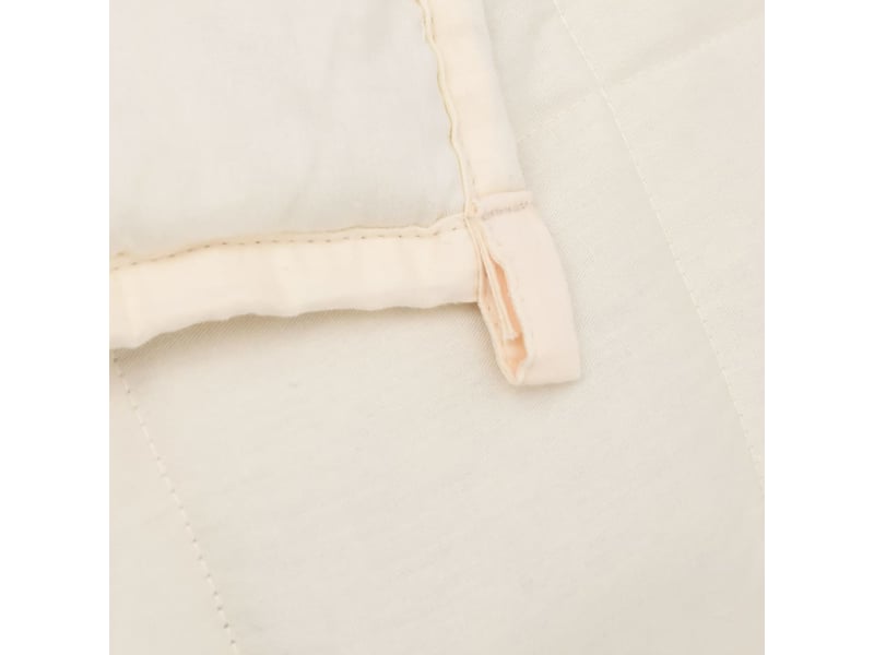  Couverture lestée adulte crème clair 140x200 cm 6 kg tissu shl33944  - Conforama E