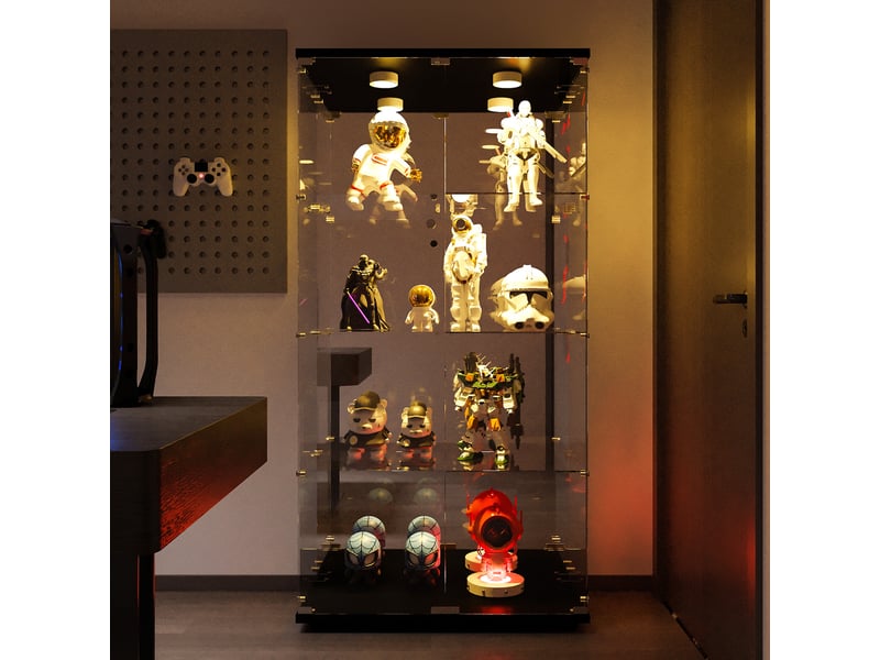 Vitrine Murale Bois 90 Compartiments – 50,5x79 Cm – Contreplaqué Solide – 20 Kg Max – Protection Coins – Pas De Perçage