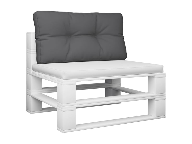  Coussin de palette, coussin de chaise, coussin de canapé anthracite 80x40x12 cm tissu cf55283  - Conforama C