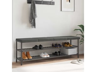 Lot de 4 coussins de banc, coussins d'assise, coussins pour chaisecanapé velours côtelé gris foncé profondeur 35 cm cf52610