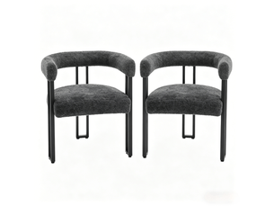 Chaises confortables - salle à manger et salon - dossier et accoudoirs intégrés - cafélecturemaquillage, lot de 2
