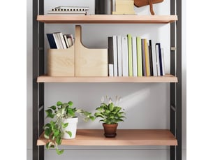Étagère flottante, etagère murale, étagère suspendue marron clair bois chêne massif traité cf42383