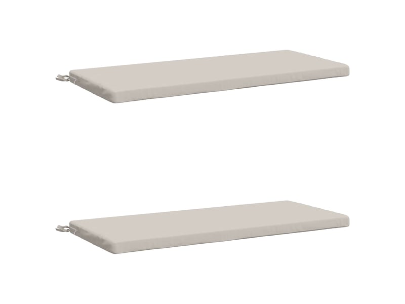  Lot de 2 coussins de banc, coussins d'assise soest 100 % polyester blanc cf57031  - Conforama A