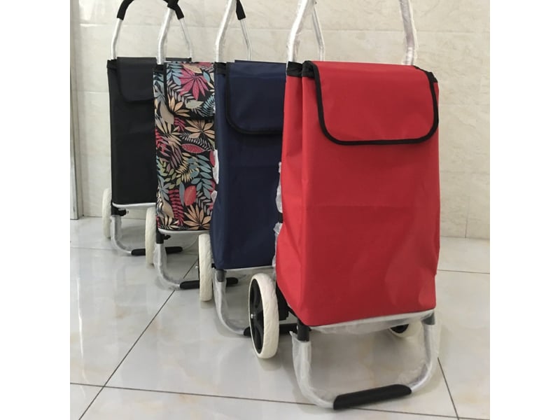  Chariot de courses 2 roues en aluminium – 2 en 1, noir, 40l  - Conforama C