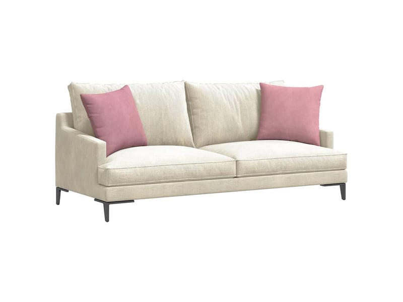 Lot de 2 coussins de canapé, coussins décoratifs rose 45 x 45 cm cf59147 - Conforama C